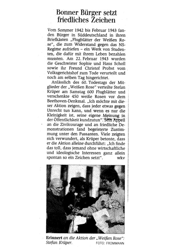 JEDER KANN ETWAS TUN -- und nichts ist zu unscheinbar